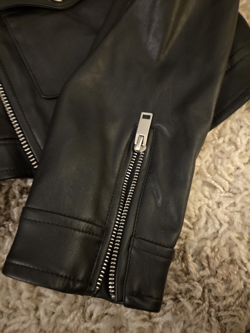 Skylar + Madison Black Faux Leather Biker Jacket - Picture 4 of 4